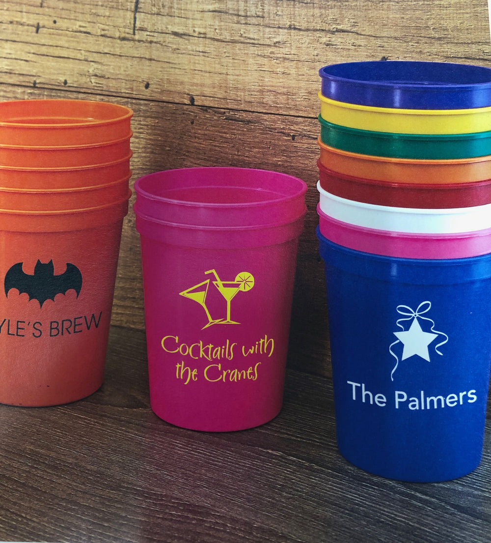Monogrammed Stadium Cups