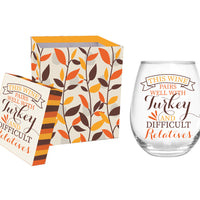 Turkey Stemless Wine Glass