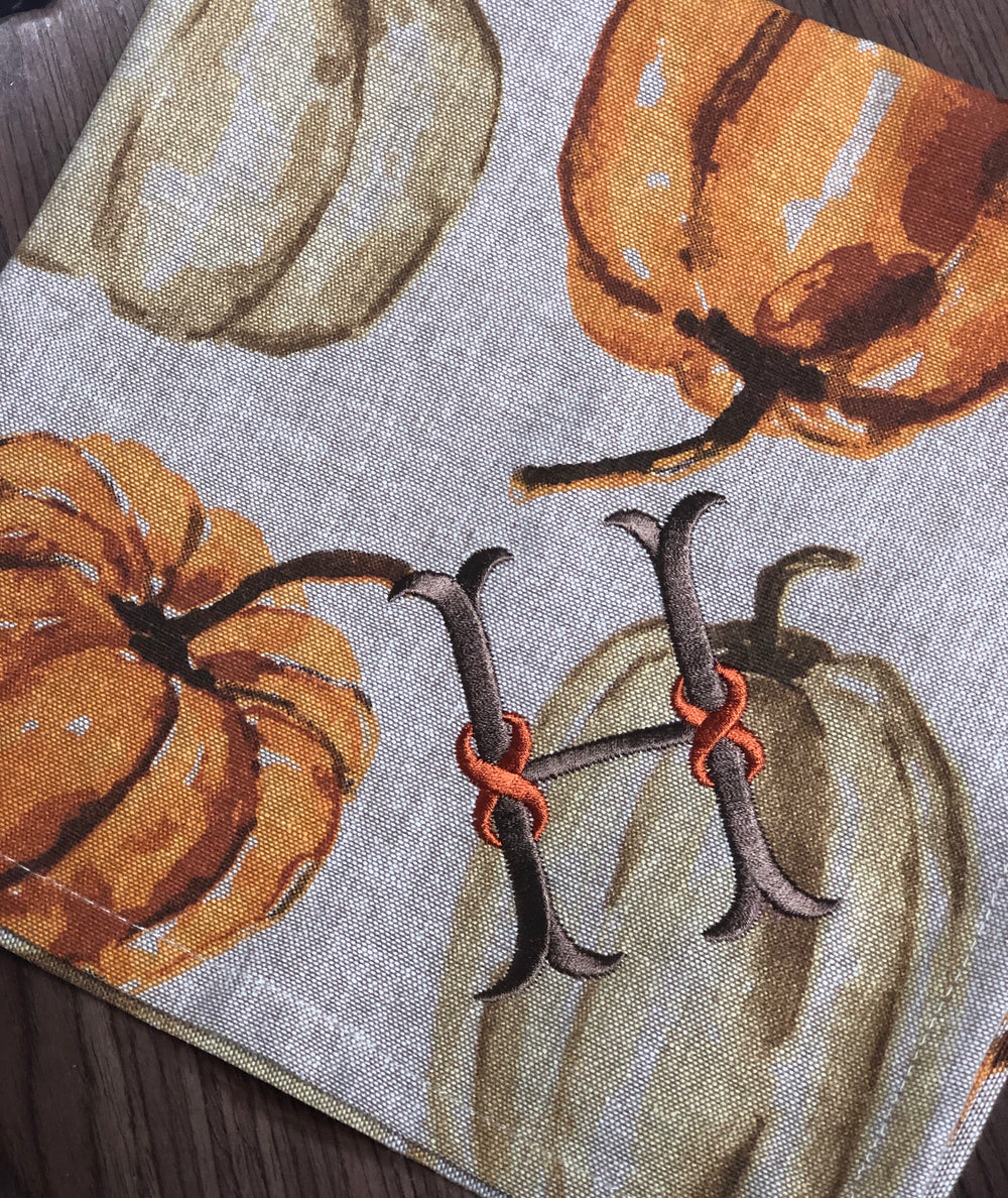 Watercolor Pumpkin Napkin Set