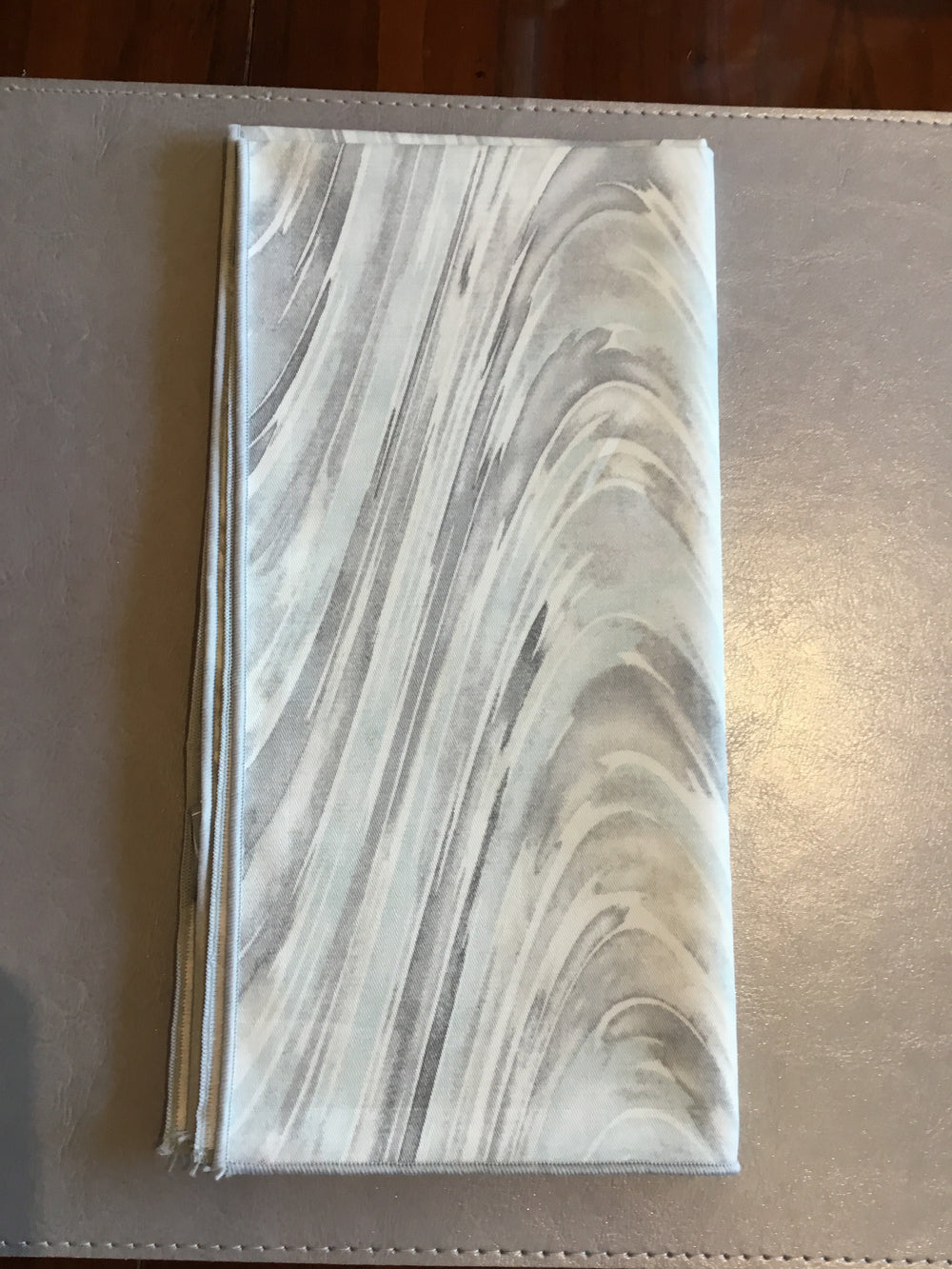 Brush Stroke Grey & Mist Napkin