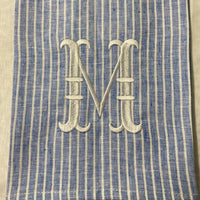 Blue & White Stripe Linen Towel