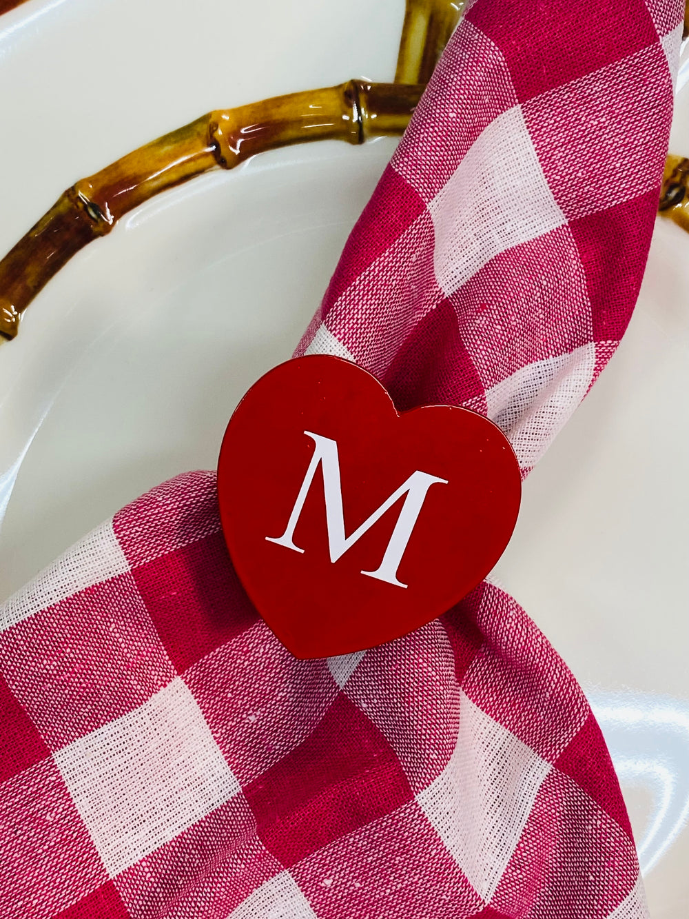 Red Heart Napkin Rings