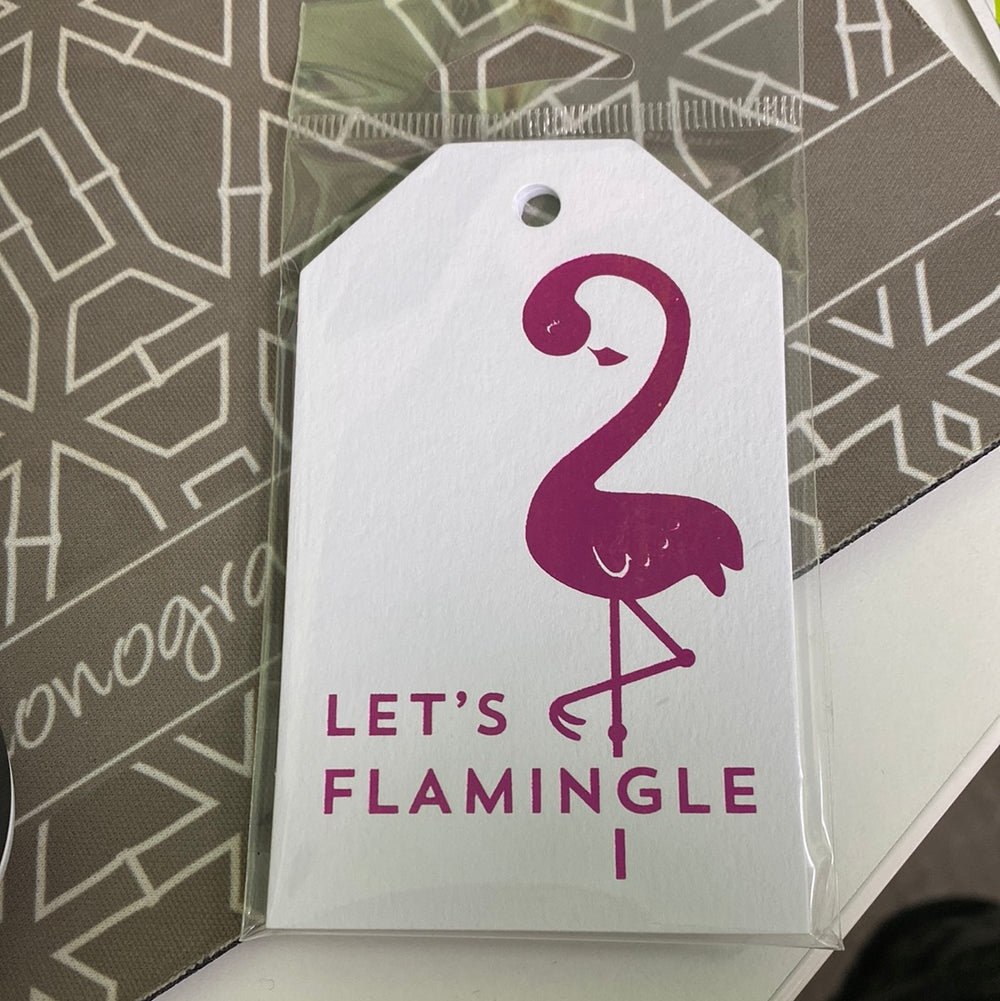 Foil Let's Flamingle Gift Tag