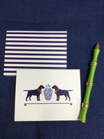 Ginger Jar + Dogs with Tassels Folded Notecards
