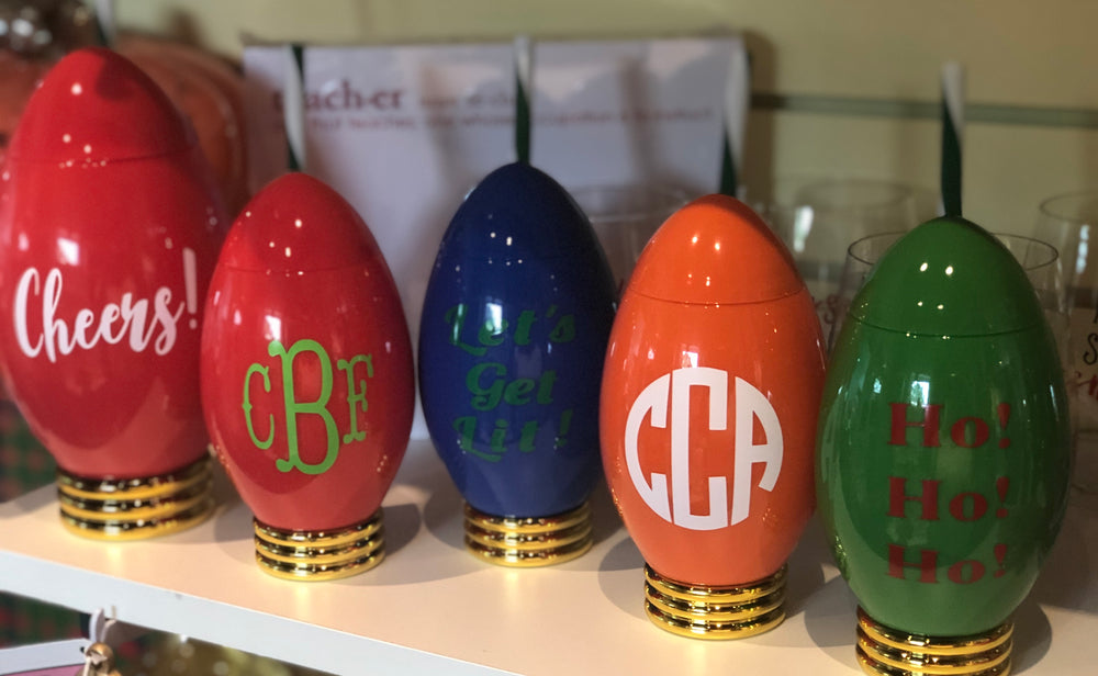 Mini Holiday Light Bulb Cup