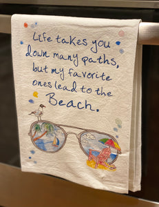 All Paths Lead to the Beach Kitchen Towel