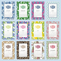 Monogrammed Desktop Contemporary Calendar
