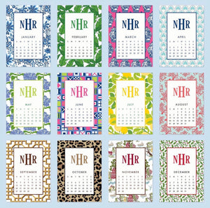 Monogrammed Desktop Contemporary Calendar