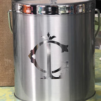 Monogrammed Brushed Metal Ice Bucket