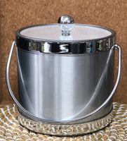 Monogrammed Brushed Metal Ice Bucket
