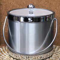 Monogrammed Brushed Metal Ice Bucket