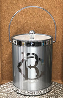 Monogrammed Brushed Metal Ice Bucket
