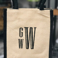 Black & Khaki Wine Bag