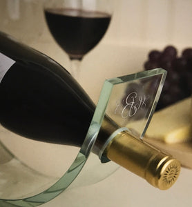 Monogrammed Wine Cradle