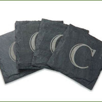Monogrammed Slate Coaster Set