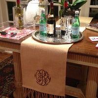 Monogrammed Jute Table Runner