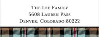 Kelso Plaid Mocha Address Label