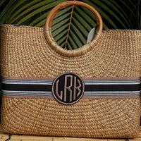 Monogrammed Large Becky Basket Handbag
