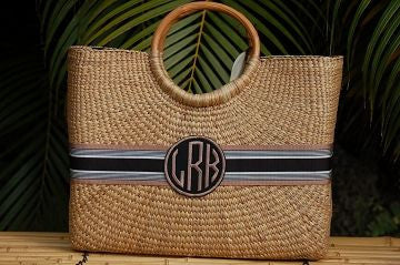 Monogrammed Large Becky Basket Handbag