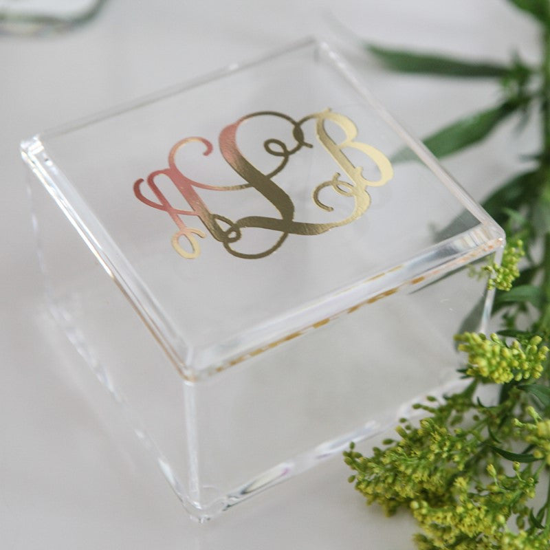 Personalized Vinyl Acrylic Square Box