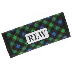 Monogrammed Plaid Luggage Handle Wrap