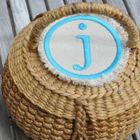Monogrammed Lil' Round Basket