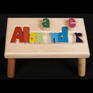 Large Name Puzzle Stool