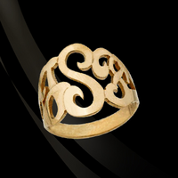 Lucky Signet Monogram Ring