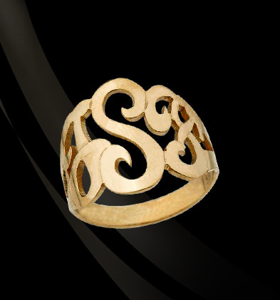 Lucky Signet Monogram Ring