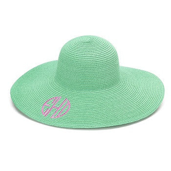 Mint Monogrammed Sun Hat