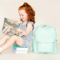 Monogrammed Mint Backpack