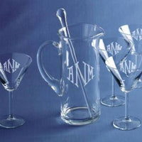 Monogrammed Martini Set