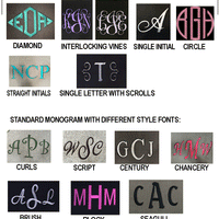 Monogrammed Car Mats - Front Wheel Drive 2 or 4 piece set