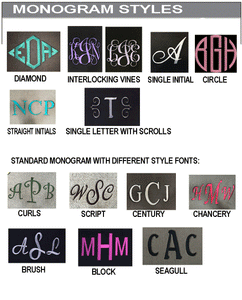Monogrammed Car Mats - Front Wheel Drive 2 or 4 piece set