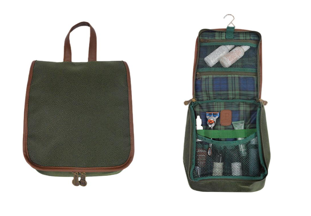 Hanging Faux Suede (Vegan) Toiletries Kit