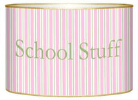 Pink & Green Stripe Letter Box
