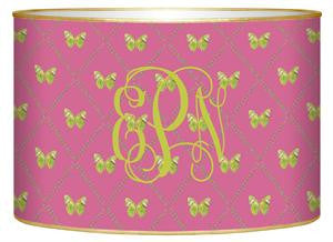 Fuchsia & Lime Butterfly Letter Box