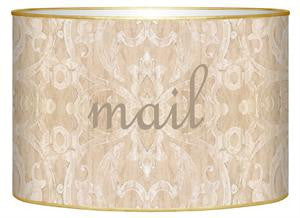 Beige Damask Letter Box