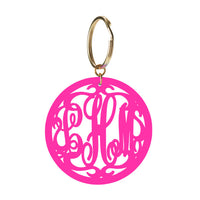 Rimmed Script Keychain
