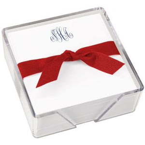 Delavan Monogram Memo Square with Holder