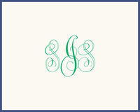 London Monogram Raised Ink Folded Notes
