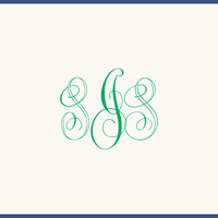 London Monogram Raised Ink Folded Notes
