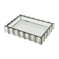 Scalloped Edge Mirror Tray