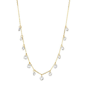 Droplet Crystal Quartz Necklace