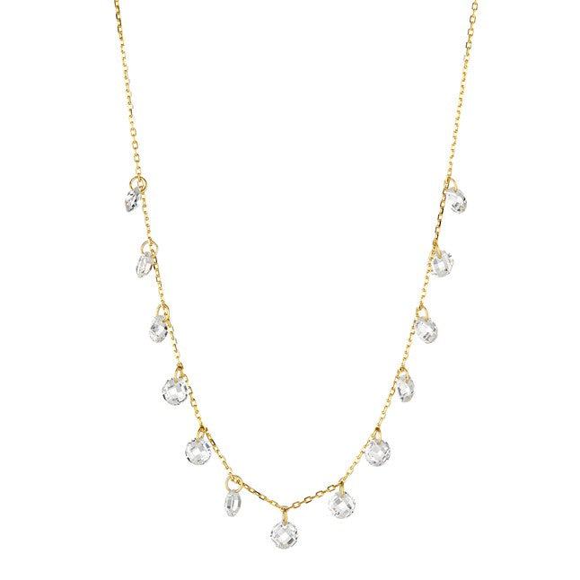 Droplet Crystal Quartz Necklace