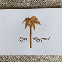 Personalized Palm Tree Folded Notes