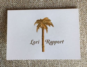 Personalized Palm Tree Folded Notes