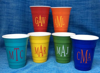 Monogrammed Party Cup
