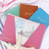 Monogrammed Leather Passport Holder