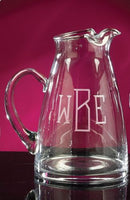 Monogrammed Crystal Tower Pitcher
